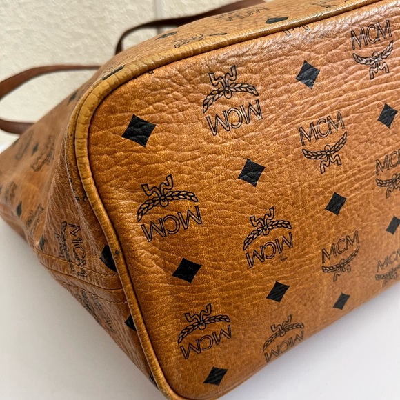 MCM Brown Logo Tote Bag - Picture 11 of 12